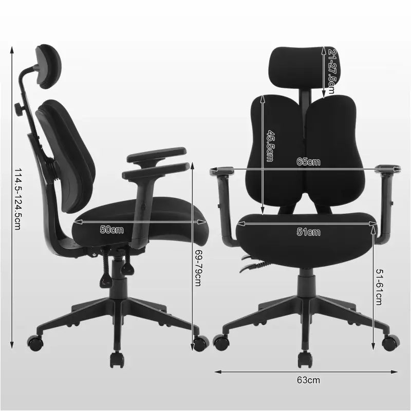 BukkitBow - Ergonomische Bureaustoel - Ademende Mesh - Verstelbaar - 135° Kantelbare Rugleuning - Robuuste Metaal PP Constructie - 150kg Capaciteit