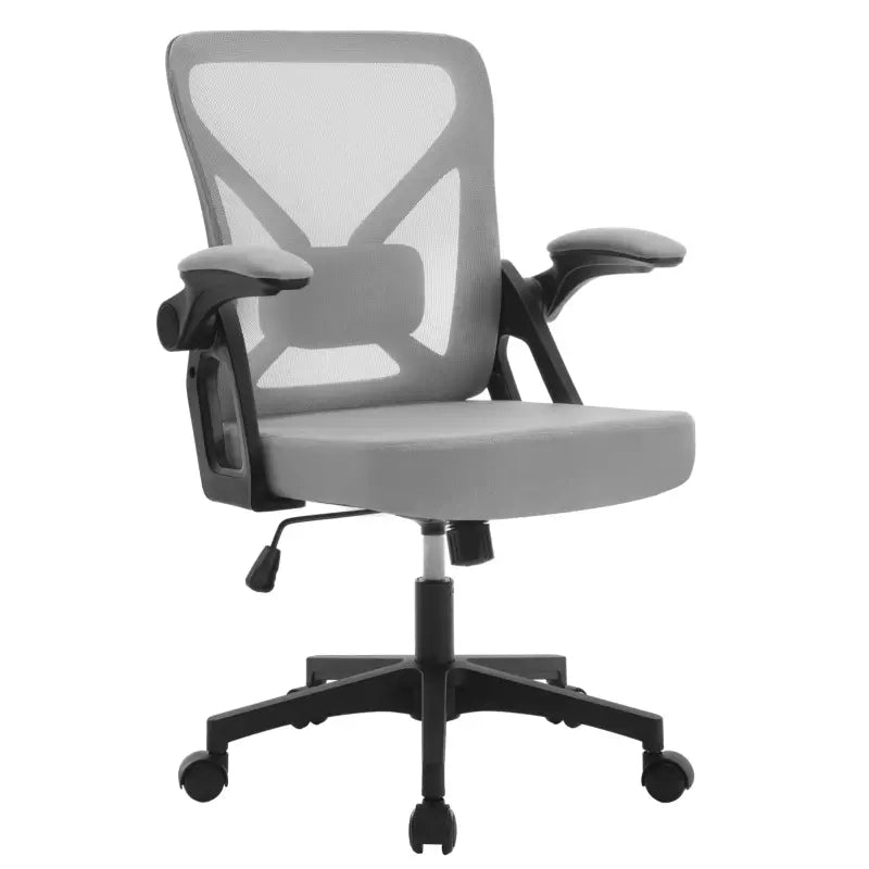 BukkitBow - Ergonomische Bureaustoel - Ademende Rugleuning - Wegklapbare Armleuningen - Hoogte: 46,5-56CM