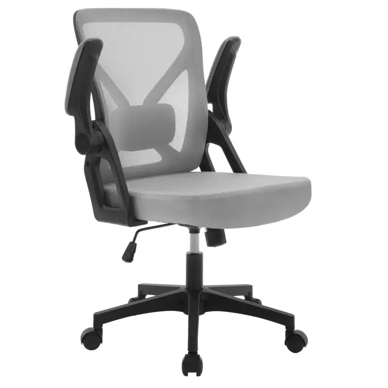 BukkitBow - Ergonomische Bureaustoel - Ademende Rugleuning - Wegklapbare Armleuningen - Hoogte: 46,5-56CM