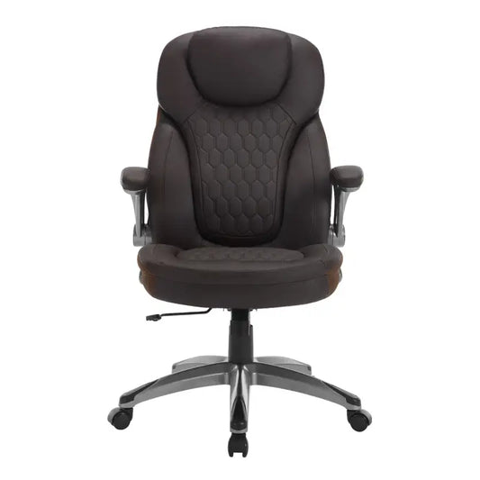 BukkitBow - Ergonomische Bureaustoel Kunstleer - Directiestoel met Hoofdsteun en Armleuningen - Draaibaar