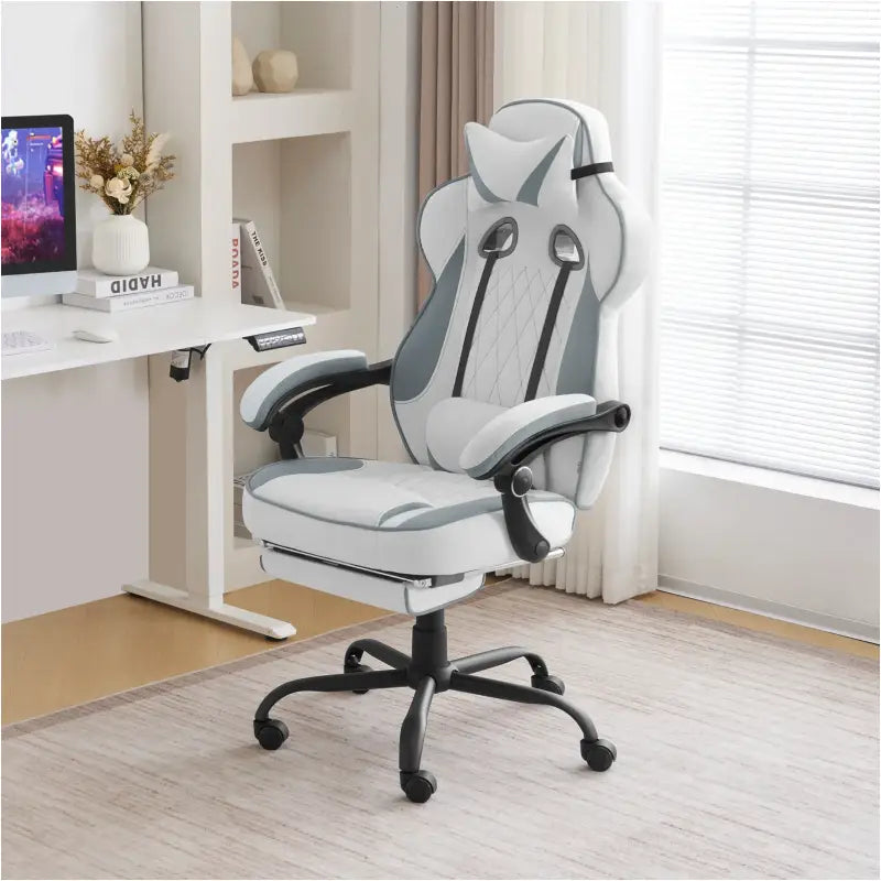 BukkitBow - Ergonomische Gamingstoel / Bureaustoel - Kunstleder of Mesh met Metalen Onderstel - Verstelbaar in Hoogte: 48-55,5CM