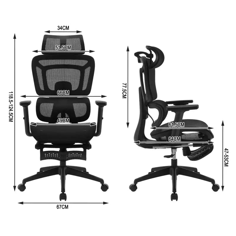 BukkitBow - Ergonomische Mesh Bureaustoel - Verstelbaar en Kantelbaar - Ademend en Comfortabel - Max Belasting: 150kg