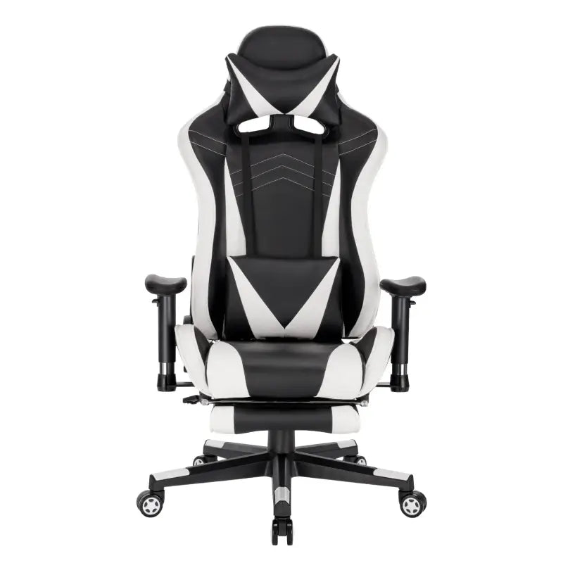 BukkitBow - Ergonomische Velvet of Lederen Gaming Stoel - met Rugkussen en Benenondersteuning - 43-51CM Hoog