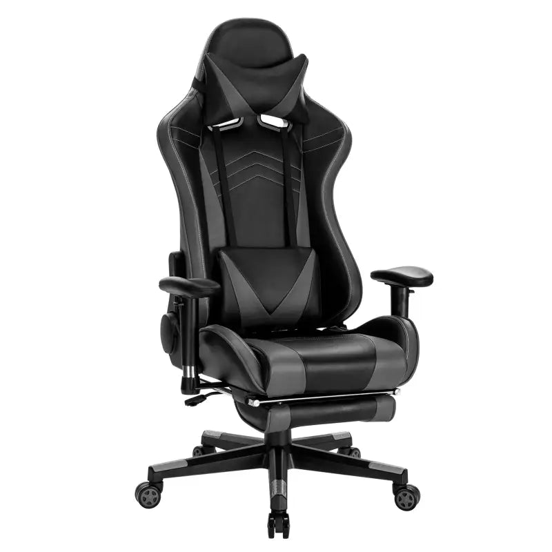 BukkitBow - Ergonomische Velvet of Lederen Gaming Stoel - met Rugkussen en Benenondersteuning - 43-51CM Hoog