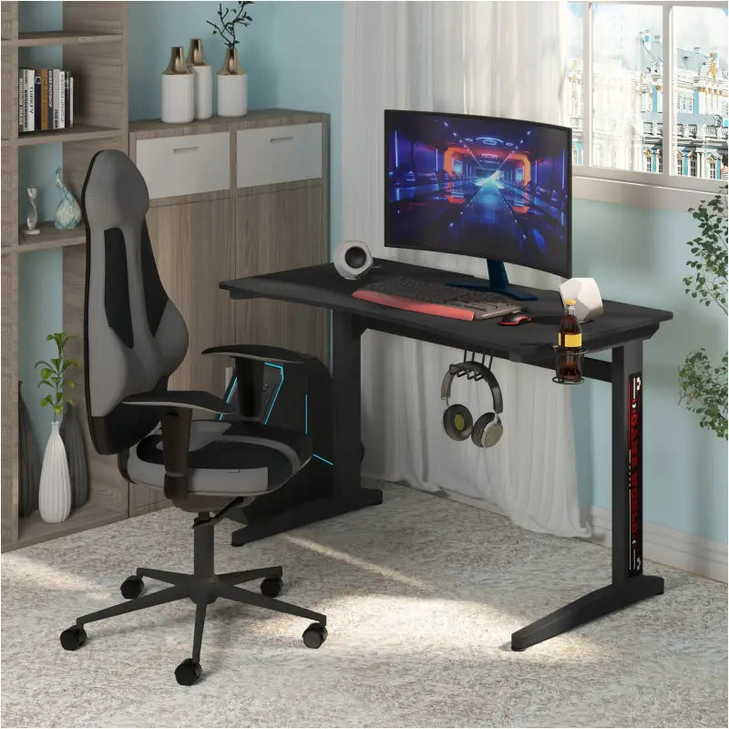 BukkitBow - Gaming Bureau Ergonomisch met Bekerhouder en Koptelefoonhaak (115X60CM)