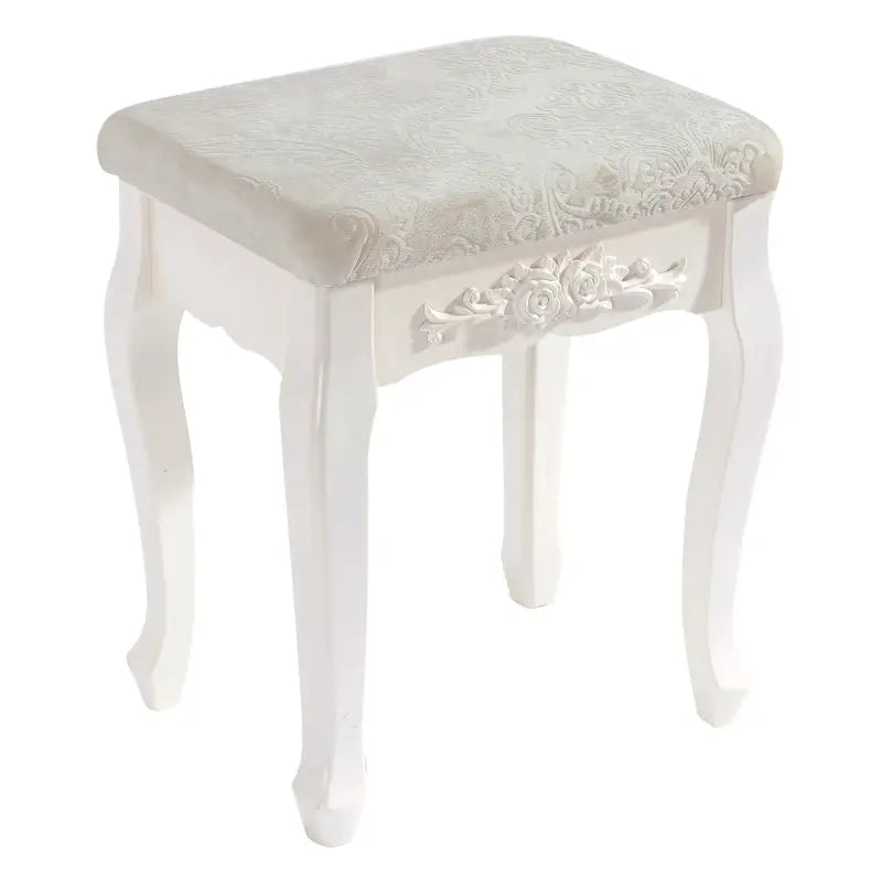BukkitBow - Gewatteerde Kruk - Vintage stijl kruk met Patroon – Piano Kruk / Make Up Kruk voor Kaptafel - Mini Dressoir - 40X30X50CM