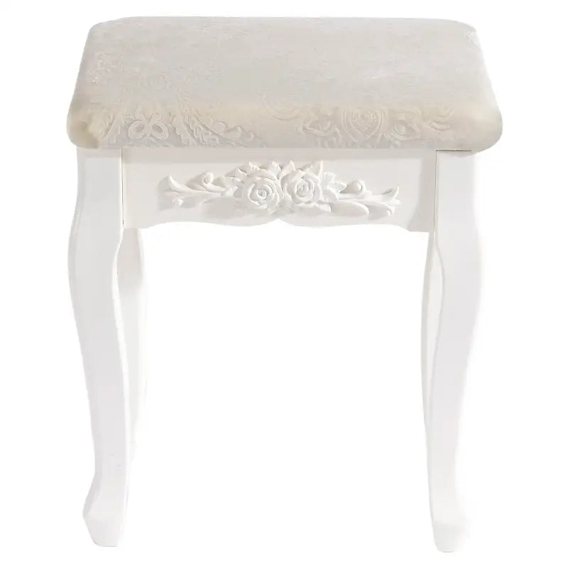 BukkitBow - Gewatteerde Kruk - Vintage stijl kruk met Patroon – Piano Kruk / Make Up Kruk voor Kaptafel - Mini Dressoir - 40X30X50CM