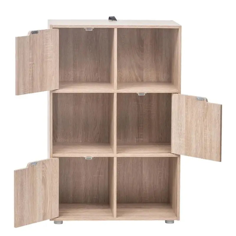BukkitBow – Hoekboekenkast met Deuren – 6 Kubussen – 59.7x29.7x91 cm – Compact Formaat