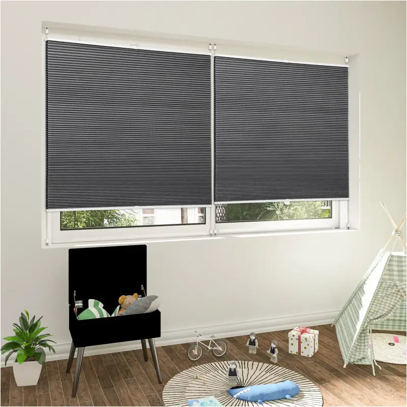 BukkitBow - Honingraat Geplooide Zonnewering / Rolgordijn - Polyester met Aluminium - 60-110 cm Breed - 120 cm Hoog