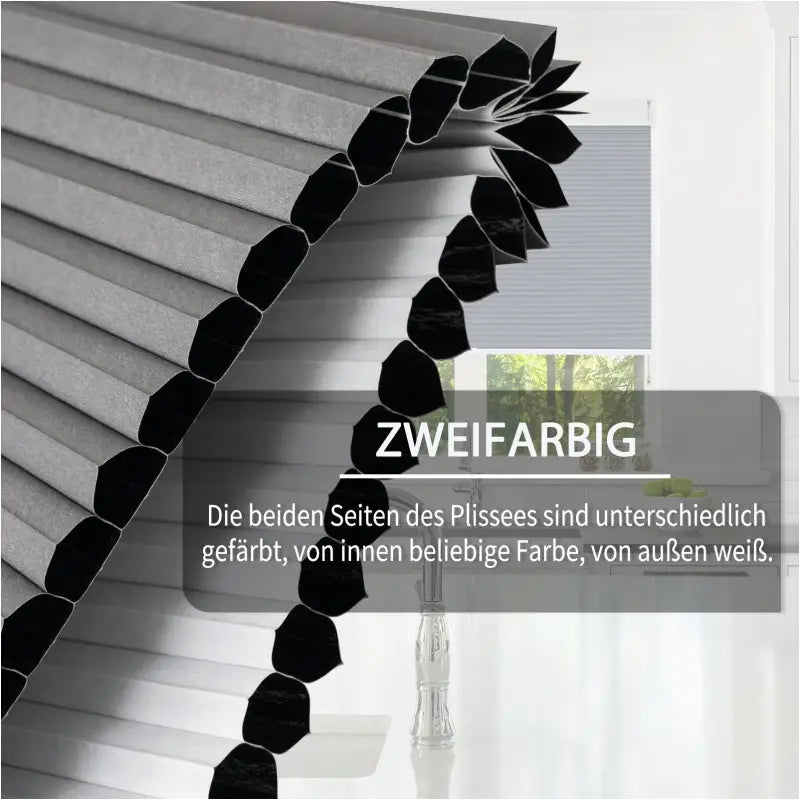 BukkitBow - Honingraat Geplooide Zonnewering / Rolgordijn - Polyester met Aluminium - 60-110 cm Breed - 120 cm Hoog