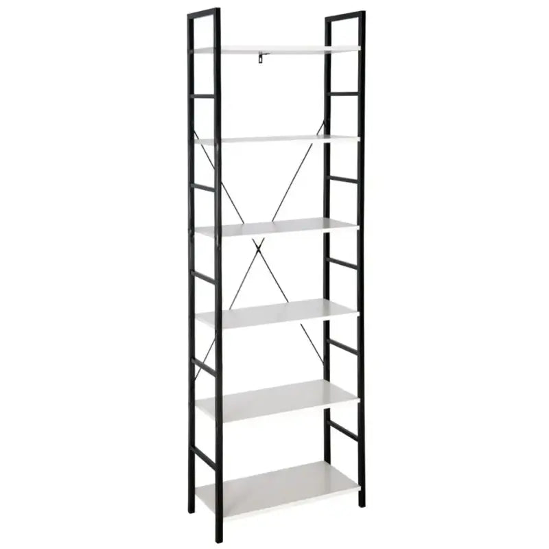 BukkitBow - Houten Planken met 6 Tiers - Boekenkast Garage Schuur Opbergrek - Multifunctioneel Organisator - 27,5x60x180cm