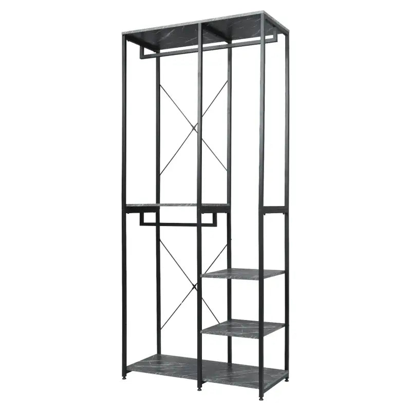 BukkitBow - Industriële Kapstok met Grote Opslagcapaciteit - Betrouwbare Kwaliteit - Verstelbare Anti-slip Pootjes - 90x40x213CM