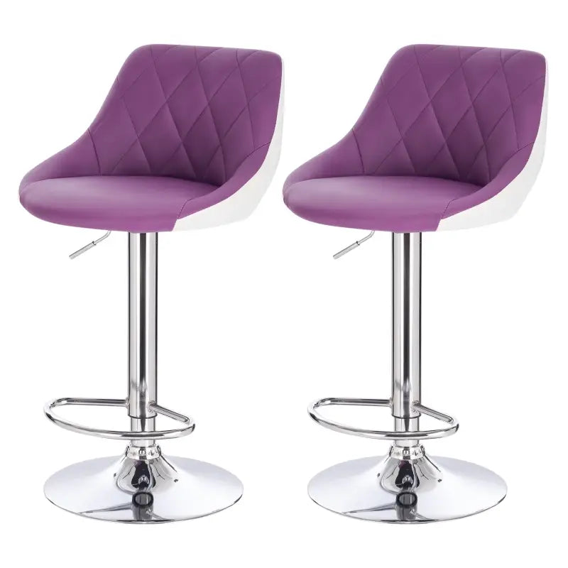 BukkitBow - Industriële Set van 2 Barkrukken met Rugleuning en Verstelbare Zithoogte - met Voetensteun - (Zithoogte: 60-82CM)