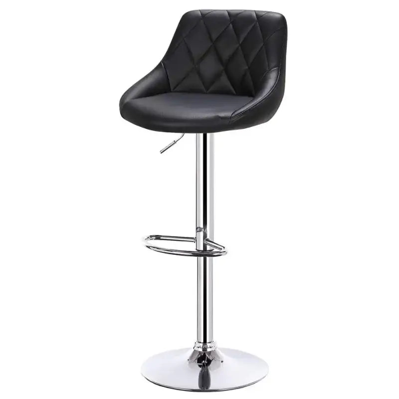 BukkitBow - Industriële Velvet Barkruk met Rugleuning en Verstelbare Zithoogte - 60-82CM