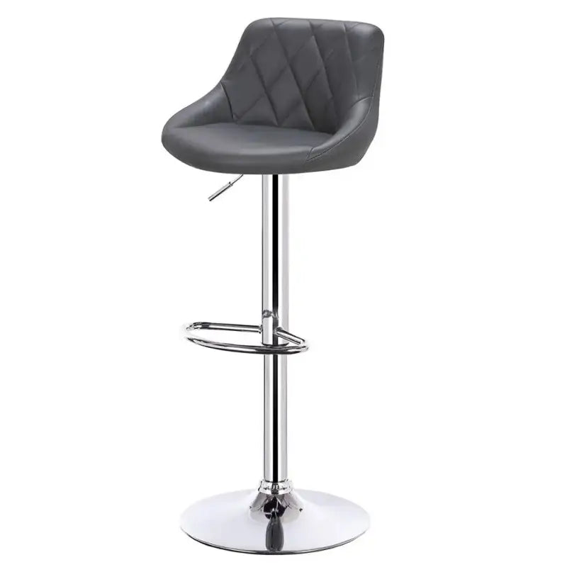 BukkitBow - Industriële Velvet Barkruk met Rugleuning en Verstelbare Zithoogte - 60-82CM