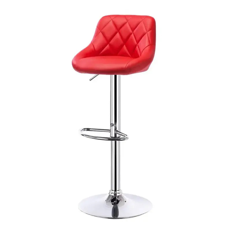 BukkitBow - Industriële Velvet Barkruk met Rugleuning en Verstelbare Zithoogte - 60-82CM