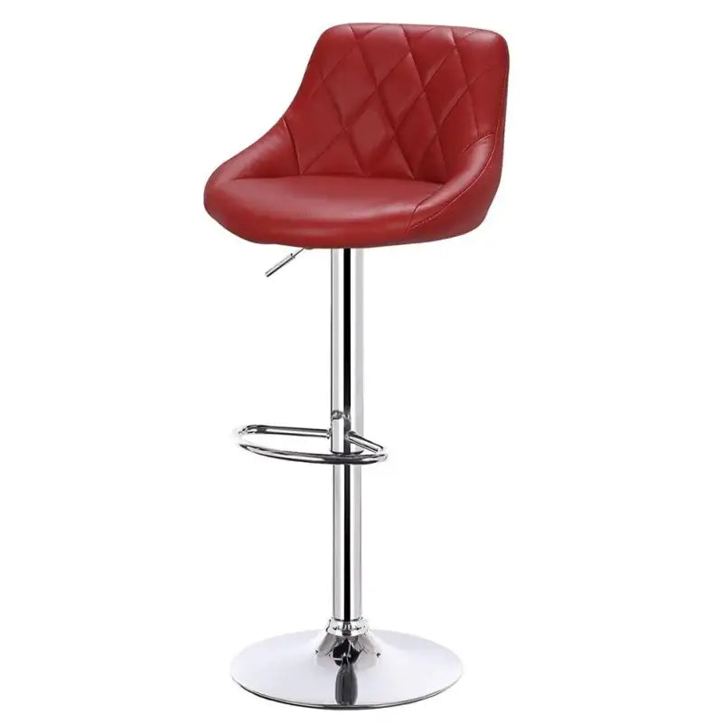 BukkitBow - Industriële Velvet Barkruk met Rugleuning en Verstelbare Zithoogte - 60-82CM