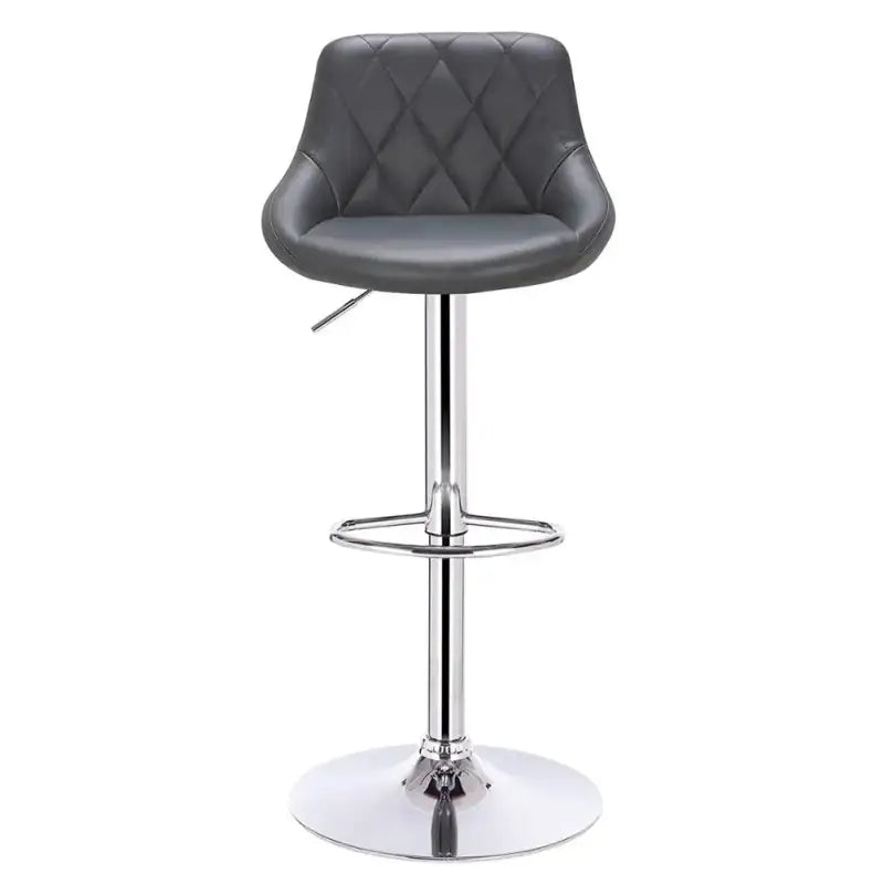 BukkitBow - Industriële Velvet Barkruk met Rugleuning en Verstelbare Zithoogte - 60-82CM