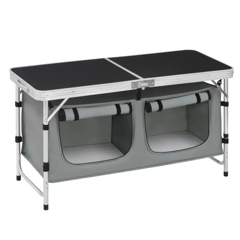 BukkitBow - Inklapbare Campingtafel / Picnic tafel met Stevig Blad - 30kg Tafelbelasting - Geschikt voor 4-6 Personen - 120x47x62/69.5 cm