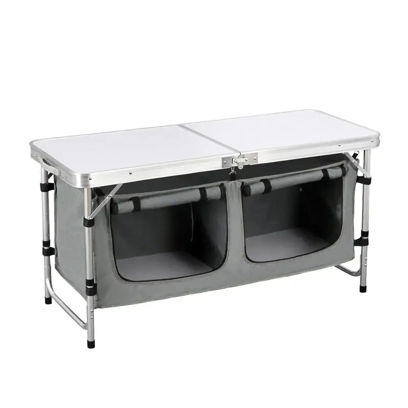 BukkitBow - Inklapbare Campingtafel / Picnic tafel met Stevig Blad - 30kg Tafelbelasting - Geschikt voor 4-6 Personen - 120x47x62/69.5 cm