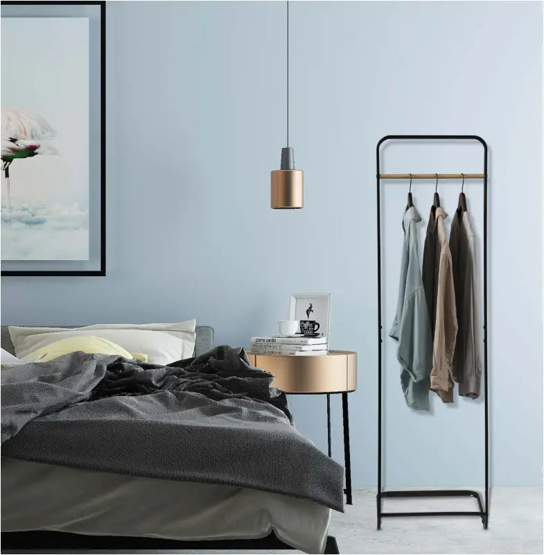 BukkitBow - Kapstok met Eiken Rail - Sterk en Stevig Frame - Ruimtebesparend - Eenvoudig te Installeren - 40x40x140CM