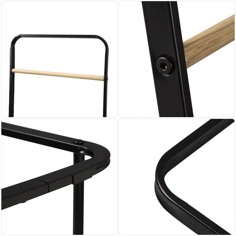 BukkitBow - Kapstok met Eiken Rail - Sterk en Stevig Frame - Ruimtebesparend - Eenvoudig te Installeren - 40x40x140CM