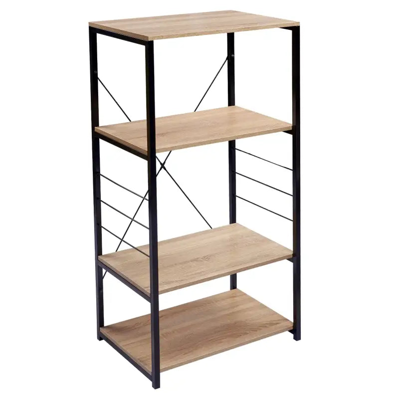 BukkitBow - Keukenkast / Opbergrek - Zware Belastbaarheid - 4 Planken - Modern Ontwerp - 60x40x123CM