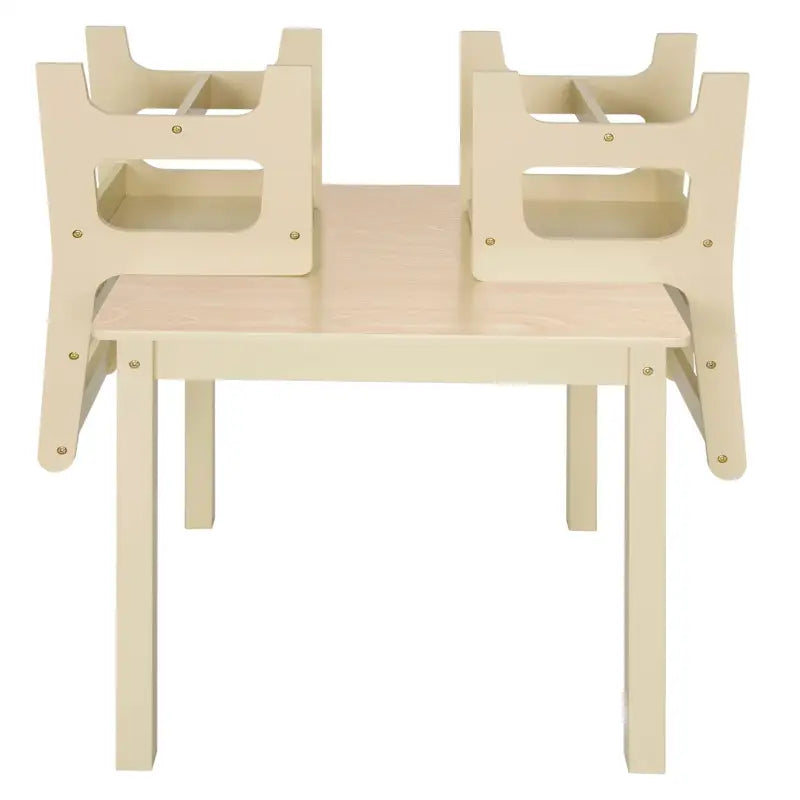 BukkitBow - Kinder Tafel met Stoelen Set - Multifunctioneel - MDF Panelen - Tafel met 2 Stoelen - 60X60X55CM