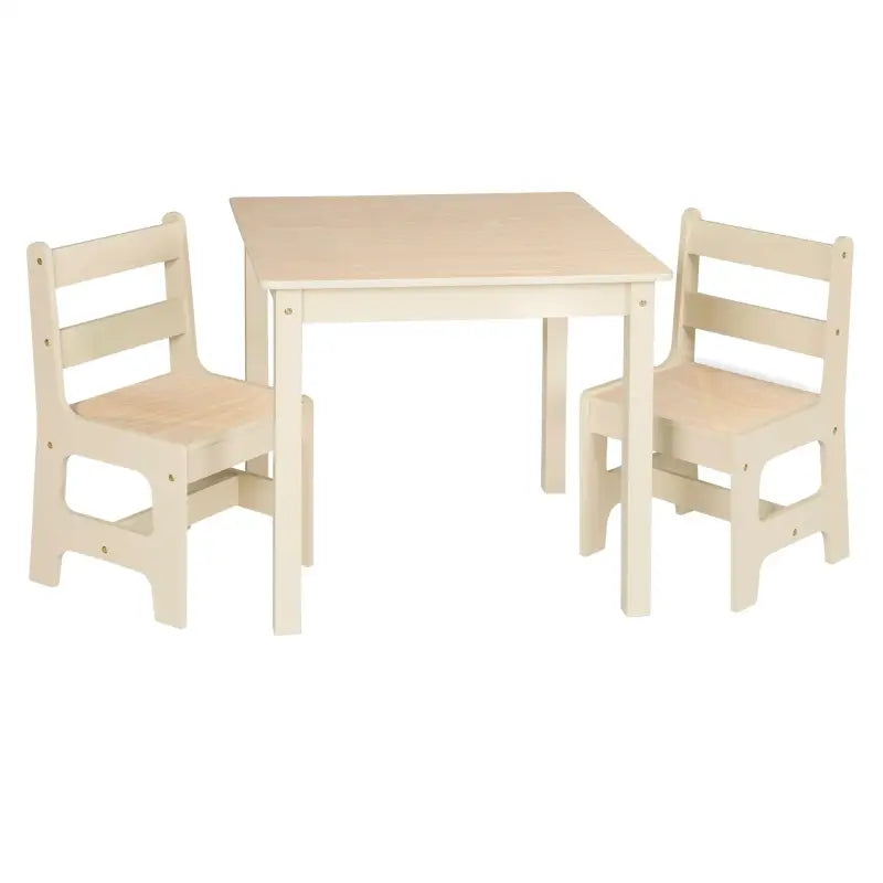 BukkitBow - Kinder Tafel met Stoelen Set - Multifunctioneel - MDF Panelen - Tafel met 2 Stoelen - 60X60X55CM