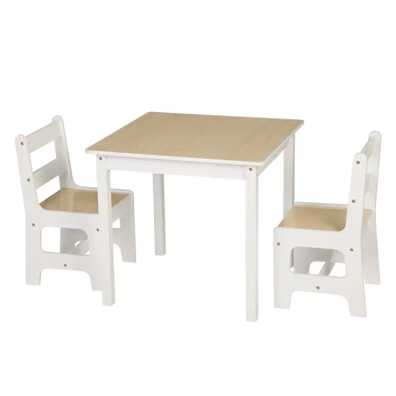 BukkitBow - Kinder Tafel met Stoelen Set - Multifunctioneel - MDF Panelen - Tafel met 2 Stoelen - 60X60X55CM