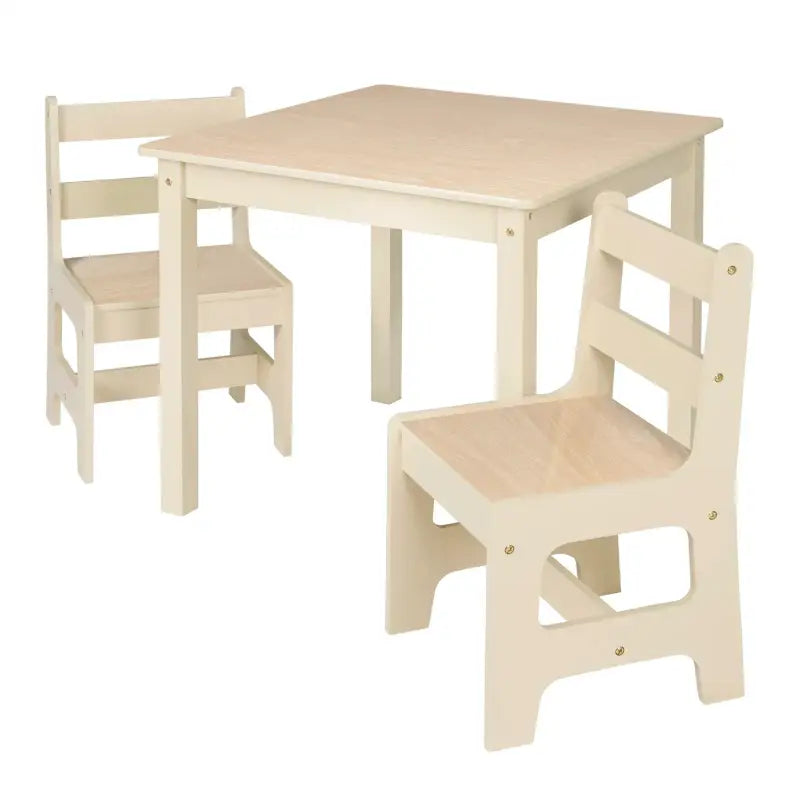 BukkitBow - Kinder Tafel met Stoelen Set - Multifunctioneel - MDF Panelen - Tafel met 2 Stoelen - 60X60X55CM