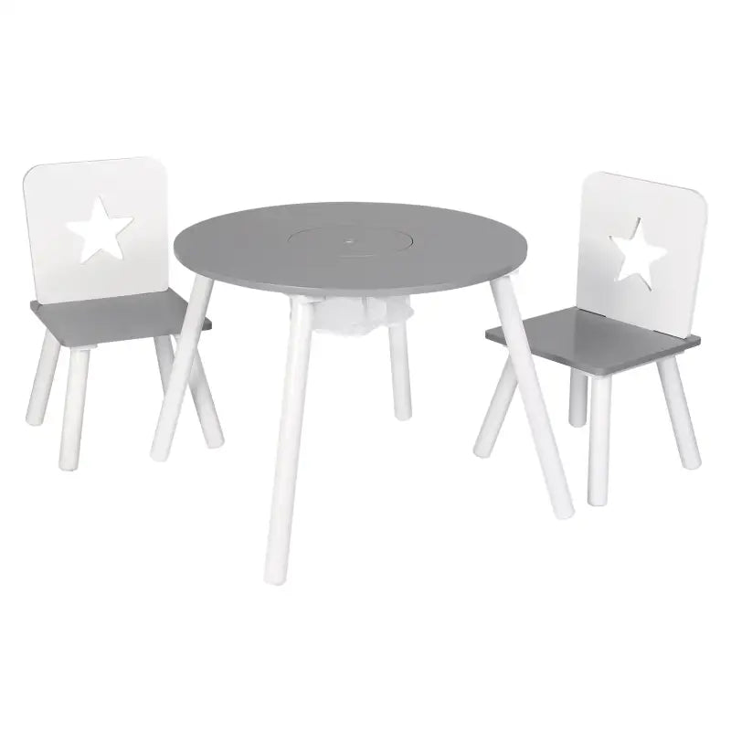 BukkitBow - Kindertafel met Stoelen - Kinder meubelset - Veilig Ergonomisch Design - Veilig en Compact Design - 59.5x46cm