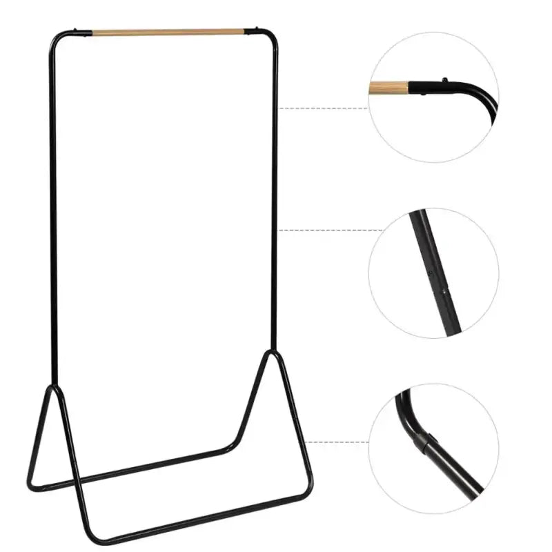 BukkitBow - Kledingrek met Topstang - Ruimtebesparend - Modern Ontwerp - Eenvoudig te Monteren - 79x43x145CM