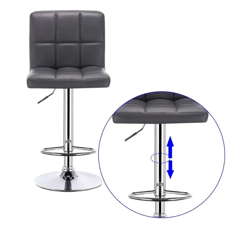 BukkitBow - Lederen Barkrukken - Metalen Frame - Ergonomisch met Rugleuning - Verstelbaar en Draaibaar - Zithoogte: 60-82CM