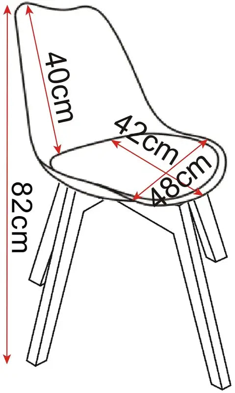 BukkitBow - Linnen Stoel met Massief Houten Poten - Ergonomisch Zitcomfort - Zithoogte: 42CM