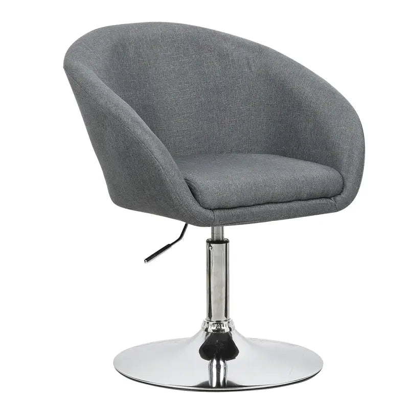 BukkitBow - Luxe Barkruk / Relaxstoel - Kunstleer, Linnen of Fluweel en Verchroomd Staal - Verstelbaar en Ergonomisch - Zithoogte: 44-57CM