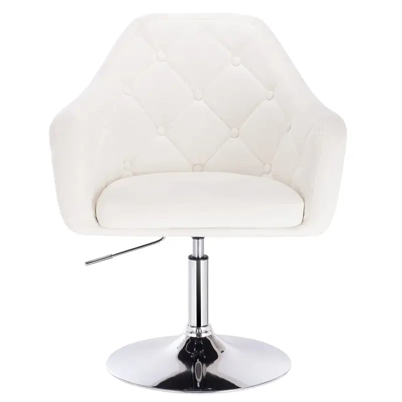 BukkitBow - Luxe Barkruk / Relaxstoel - Kunstleer of Fluweel en Verchroomd Staal - Verstelbaar en Draaibaar - Zithoogte: 46.5-62.5CM