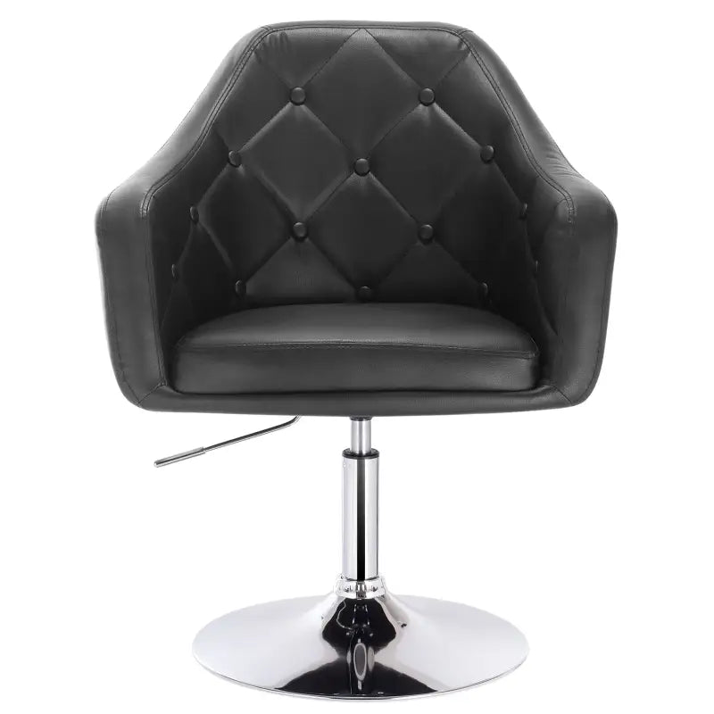 BukkitBow - Luxe Barkruk / Relaxstoel - Kunstleer of Fluweel en Verchroomd Staal - Verstelbaar en Draaibaar - Zithoogte: 46.5-62.5CM