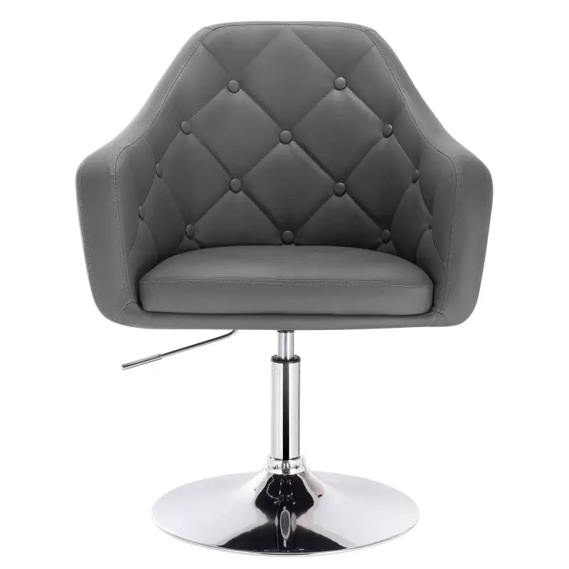 BukkitBow - Luxe Barkruk / Relaxstoel - Kunstleer of Fluweel en Verchroomd Staal - Verstelbaar en Draaibaar - Zithoogte: 46.5-62.5CM