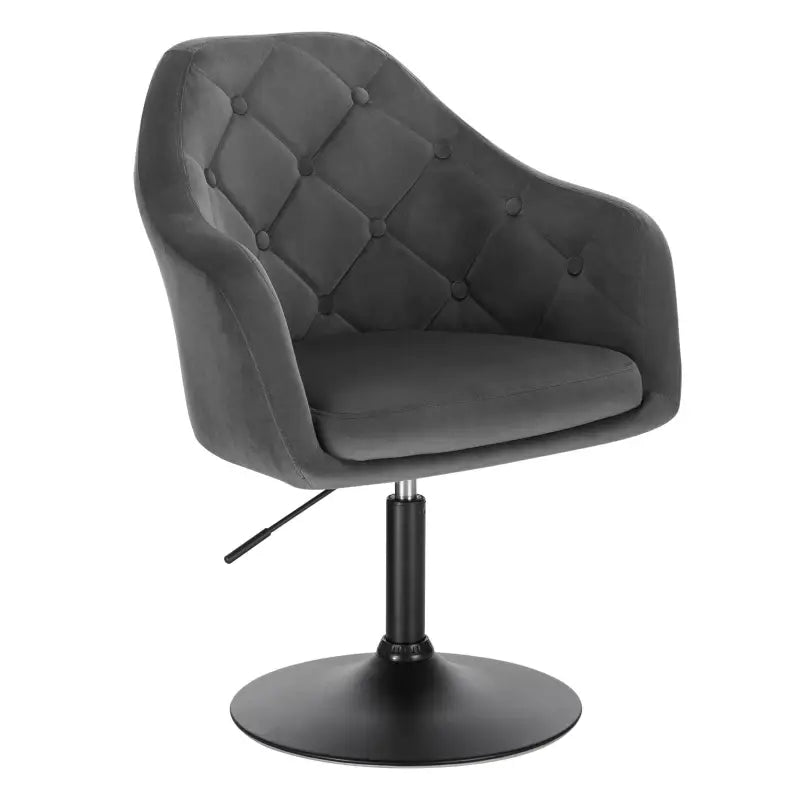 BukkitBow - Luxe Barkruk / Relaxstoel - Kunstleer of Fluweel en Verchroomd Staal - Verstelbaar en Draaibaar - Zithoogte: 46.5-62.5CM