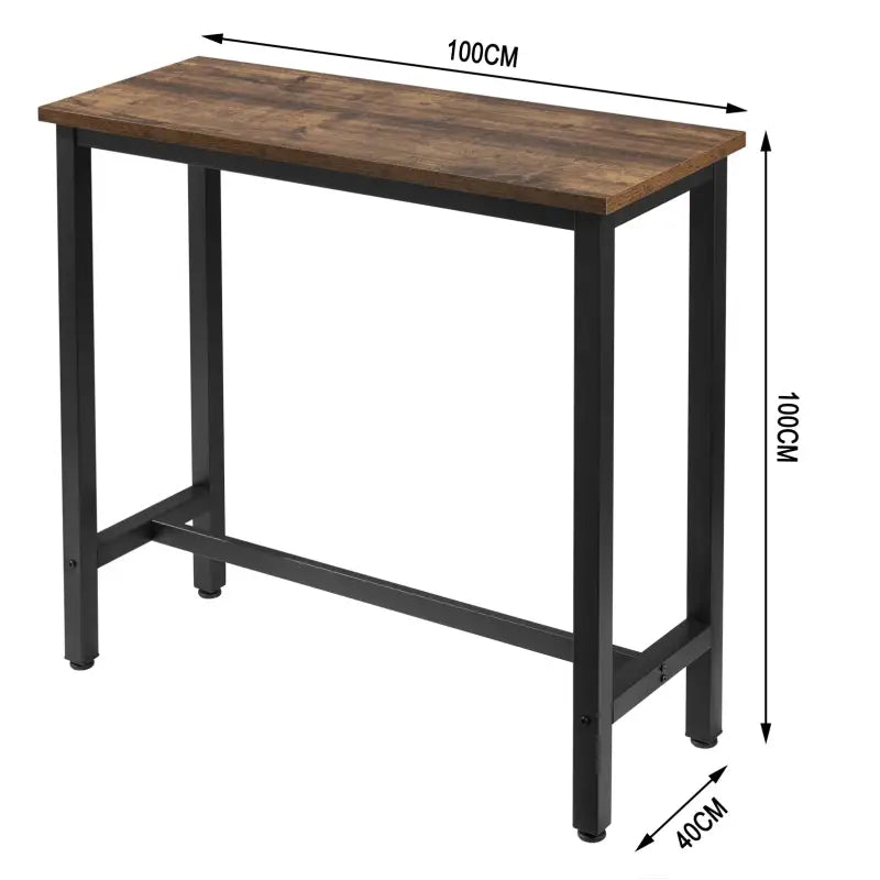 BukkitBow – Luxe Bartafel - Bartafel voor Binnen & Buiten – Metalen Bartafel – Rechthoekige Bar - 100x40x100 cm