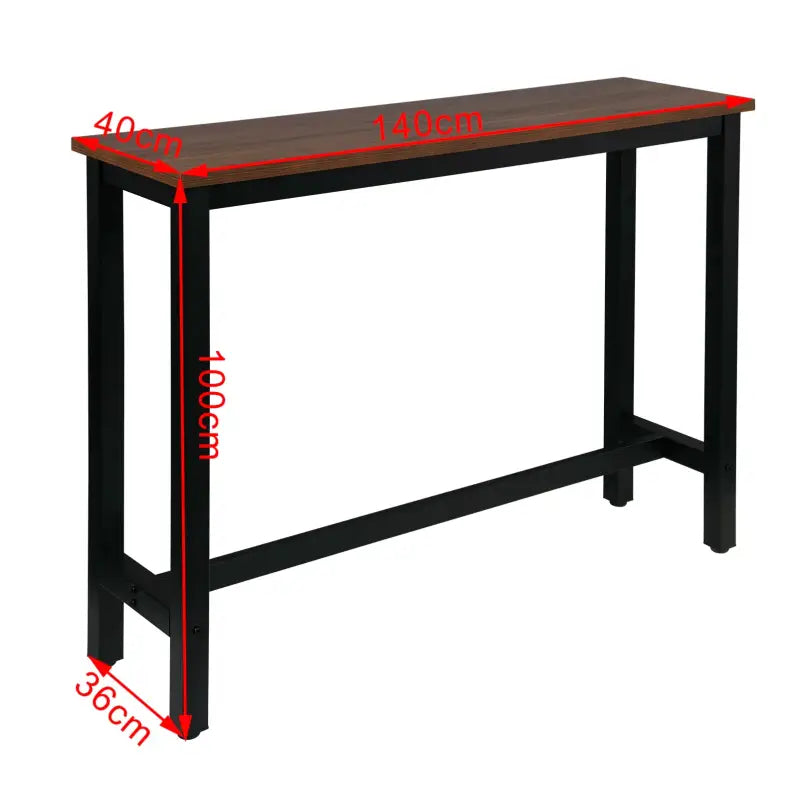 BukkitBow – Luxe Bartafel - Bartafel met Metalen Onderstel – 140cm breed