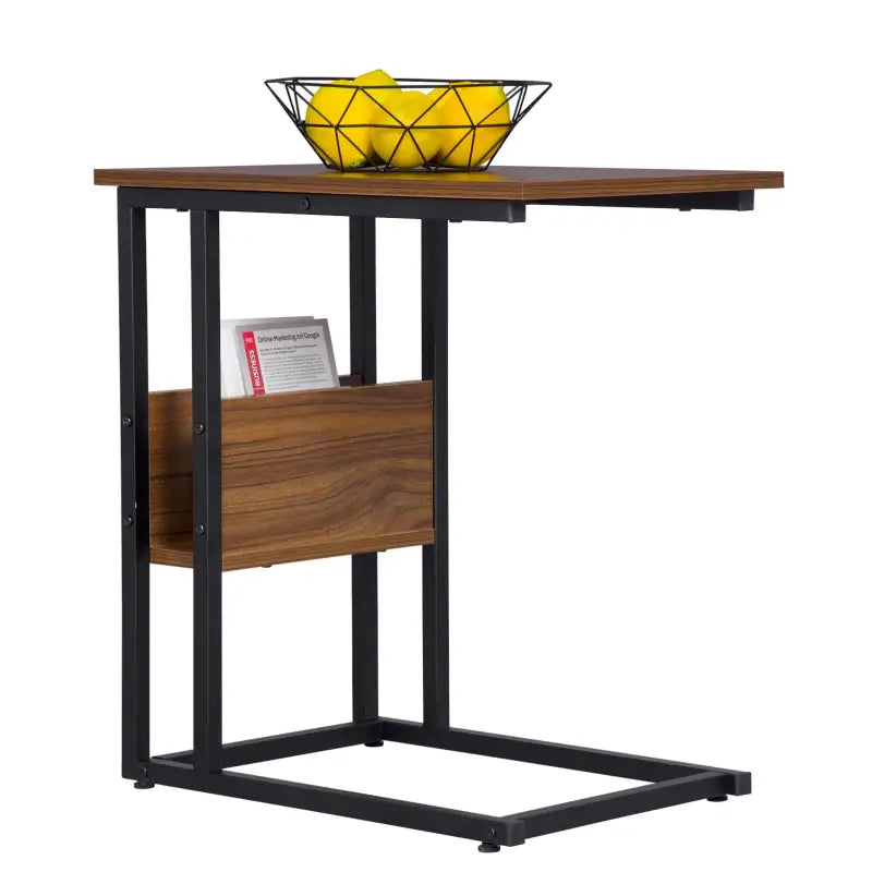 BukkitBow - Luxe Bijzettafel / Koffietafel - met Opslagruimte - Metalen Frame - Geschikt voor Laptop - 60CM Hoog