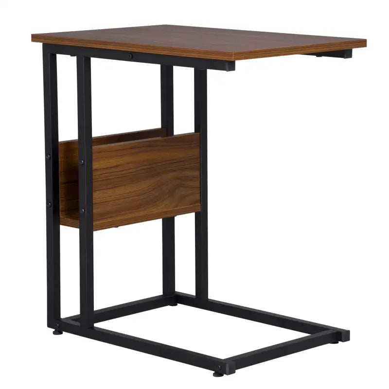 BukkitBow - Luxe Bijzettafel / Koffietafel - met Opslagruimte - Metalen Frame - Geschikt voor Laptop - 60CM Hoog