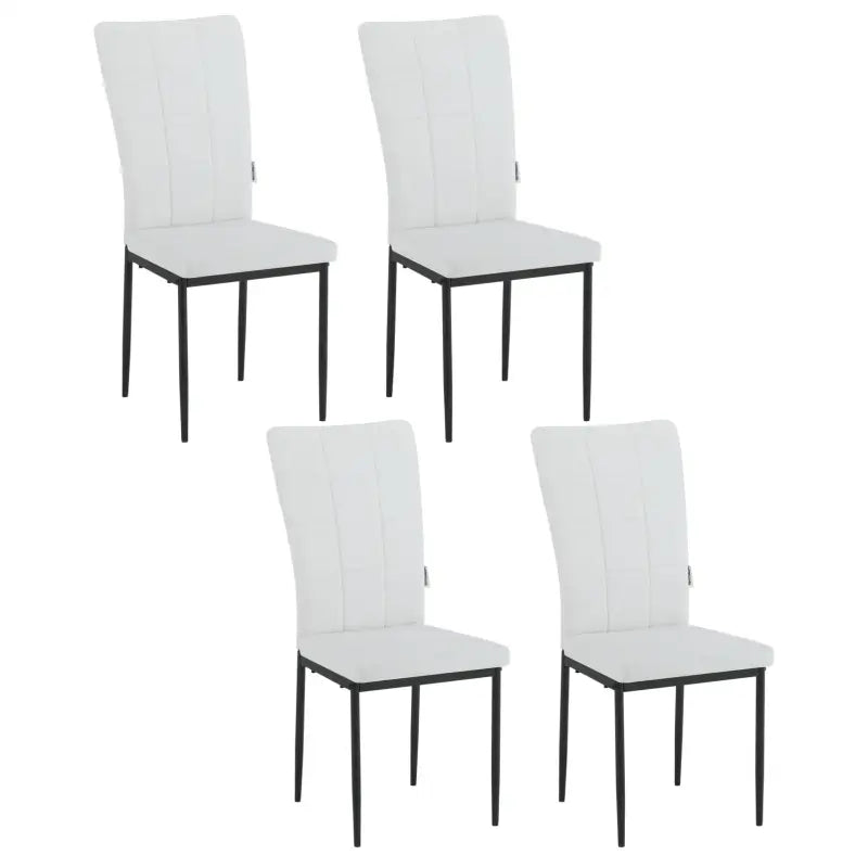 BukkitBow - Luxe Eetkamerstoelen Fluweel/Kunstleer - Hoogwaardige Schuimvulling - Stevig Metalen Frame - Ergonomisch Ontwerp - 46CM Zithoogte
