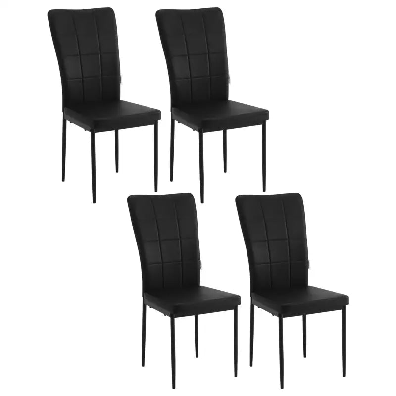 BukkitBow - Luxe Eetkamerstoelen Fluweel/Kunstleer - Hoogwaardige Schuimvulling - Stevig Metalen Frame - Ergonomisch Ontwerp - 46CM Zithoogte