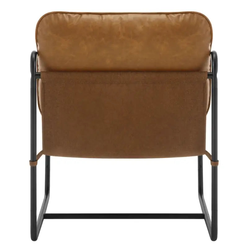 BukkitBow - Luxe Fauteuil - Faux Leer met Metaal - Luxe Design - 65x80x75cm