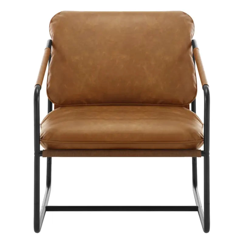 BukkitBow - Luxe Fauteuil - Faux Leer met Metaal - Luxe Design - 65x80x75cm