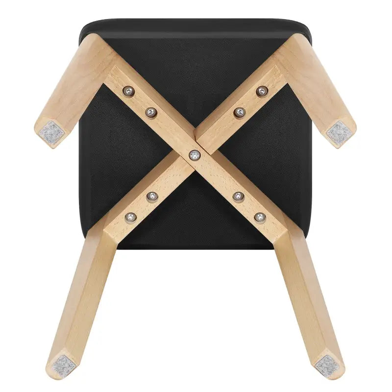 BukkitBow - Massief Beukenhouten Krukken - Stabiele Structuur - Zachte en Comfortabele Seat - Praktisch en Compact - 32.5x32.5x47cm
