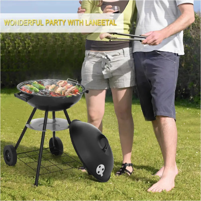 BukkitBow - Mobiele Houtskoolbarbecue - Metaal en Kunststof - 44x73 cm - 41.5 cm Grilloppervlak